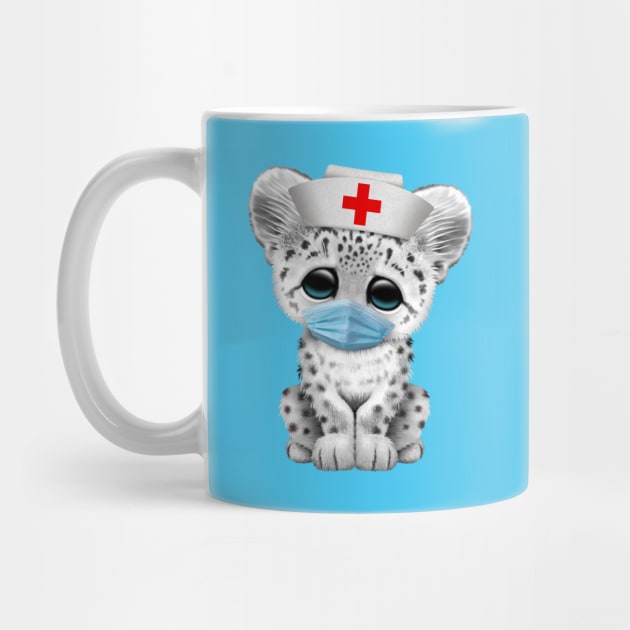 Cute Snow Leopard Cub Nurse by jeffbartels